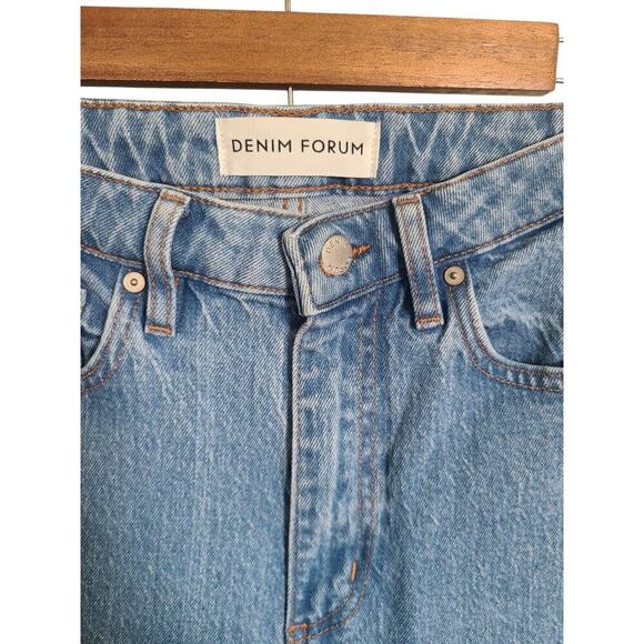 Denim Forum High-Rise Straight-Leg Jeans Size 26 - Picture 2 of 8